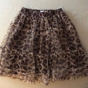 NWT The Children’s Place leopard tulle skirt size8